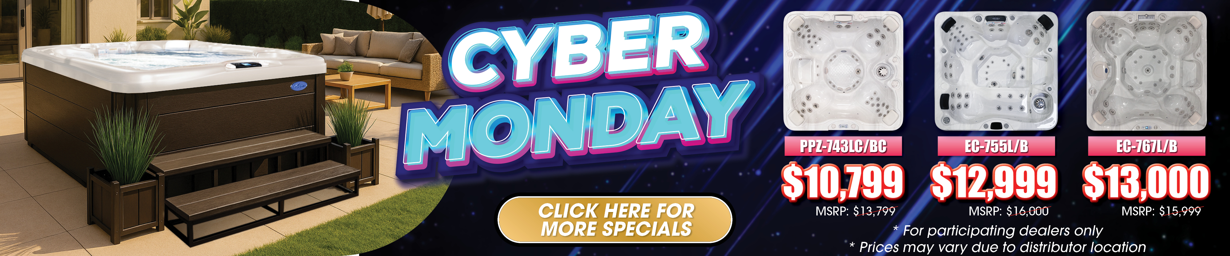 Calspas hot tub being used in a family setting - Indio