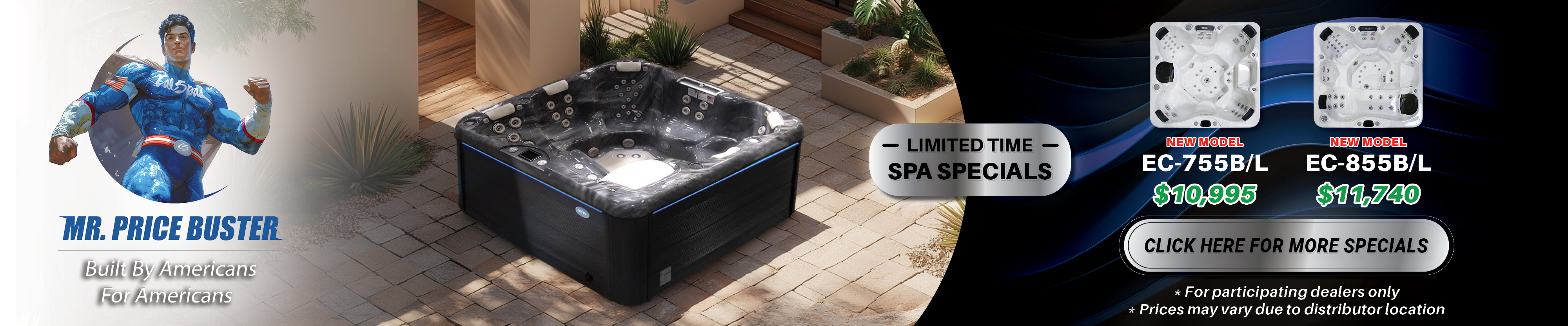 Calspas hot tub being used in a family setting - Indio
